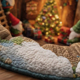 Holiday Gift Chaos Quilted Round Mat
