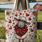 Love Sheep Quilted Tote Bag