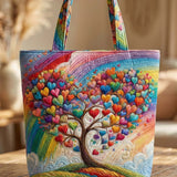 Valentine's Day Love Tree Quilted Tote Bag
