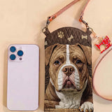 Bulldog Quilted Slim Phone Crossbody Bag