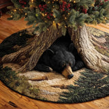 Bear Whisperer Christmas Quilted Tree Skirt