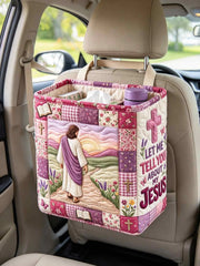 Jesus Love Quilted Car Basket