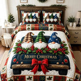 Jolly Snowman 3-Piece Quilted Bedding Set