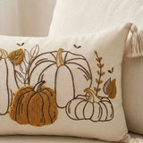 Five Pumpkin Tufted Tassel Lumbar Pillow Cover