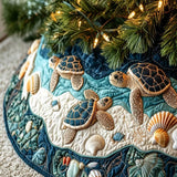 Ocean Shores Turtle Quilted Christmas Tree Skirt