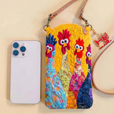 Funny Chick Quilted Slim Phone Crossbody Bag