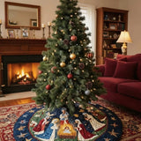 Bethlehem Peace Christmas Quilted Tree Skirt