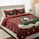 Santa Workshop Wonder 3-Piece Quilted Bedding Set