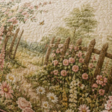 Cottage Wildflower Garden Vintage Quilted 3‑Piece Bedding Set