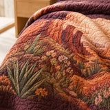 Southwest Desert Canyon Vintage Quilted 3‑Piece Bedding Set