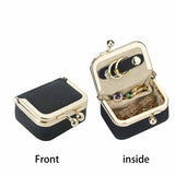 Genuine Leather Mini Coin Purse-Solid Color Kiss Lock Change Pouch