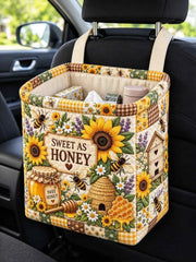 Sweet As Honey Quilted Car Basket