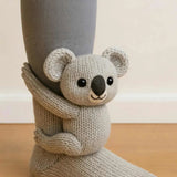 Funny Animal Theme Socks, Colorful Cartoon Print Cotton Socks, Casual Novelty Socks for Gift Party