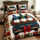 Jolly Snowman 3-Piece Quilted Bedding Set