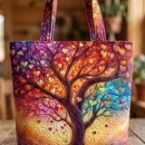 Valentine's Day Love Tree Quilted Tote Bag