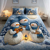 Frosty Winter Joy 3-Piece Quilted Bedding Set