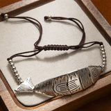 Delphine | Articulated Fish Charm Cord Bracelet