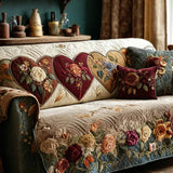 Heart Garden Quilted Sofa Cover
