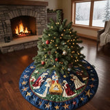 Bethlehem Peace Christmas Quilted Tree Skirt