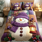 Merry Frost Night 3-Piece Quilted Bedding Set