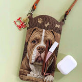Bulldog Quilted Slim Phone Crossbody Bag