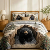 Holiday Den 3‑Piece Quilted Bedding Set