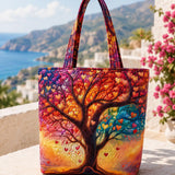 Valentine's Day Love Tree Quilted Tote Bag