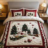 Winter Wonderland 3‑Piece Quilted Bedding Set