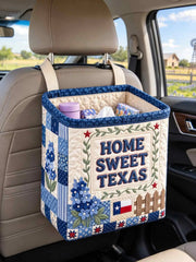 Home Sweet Texas Quilted Car Basket