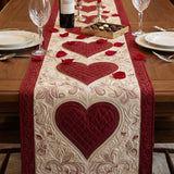 Crimson Heartloom Quilted Table Runner