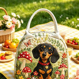 Strawberry Corgi Quilted Lunch Bag