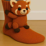 Funny Animal Theme Socks, Colorful Cartoon Print Cotton Socks, Casual Novelty Socks for Gift Party