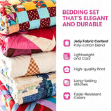 Western Boho Witch Campfire Music Night Sky Full Moon Quilted 3‑Piece Bedding Set