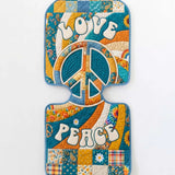 Hippie Love Peace Quilted Car Seat Protector