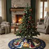 Bethlehem Peace Christmas Quilted Tree Skirt