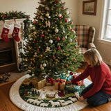 Blessed Manger Christmas Quilted Tree Skirt