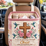 Pink Christian Faith Quilted Car Basket
