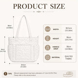 Medieval Castle Snow Owl Celestial Animal Patchwork Quilted Tote Bag With Multiple Pockets