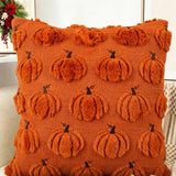 Halloween Ghost Pumpkin 3D Plush Knitted Throw Pillow Cover