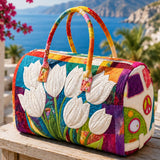 Tulips Van Quilted Duffle Bag