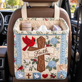Blue Christian Faith Quilted Car Basket