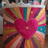 Floral Love Quilted Laundry Basket