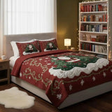 Santa Workshop Wonder 3-Piece Quilted Bedding Set