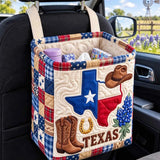 Texas Cowboy Quilted Car Basket
