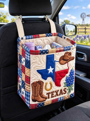 Texas Cowboy Quilted Car Basket