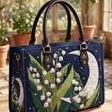 Lily Of The Valley And The Moon Quilted Leather Strap Bible Handbag