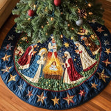 Bethlehem Peace Christmas Quilted Tree Skirt