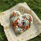 Heart Embroidery Kit - Forest Picnic Animal | Playful Craft Project | Ideal Gathering Present