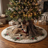 Reindeer Dream Tree Quilted Tree Skirt