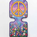Flower And Peace Quilted Car Seat Protector